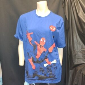 Marvel Blue MENS XL Spider-Man Short Sleeve Tee
